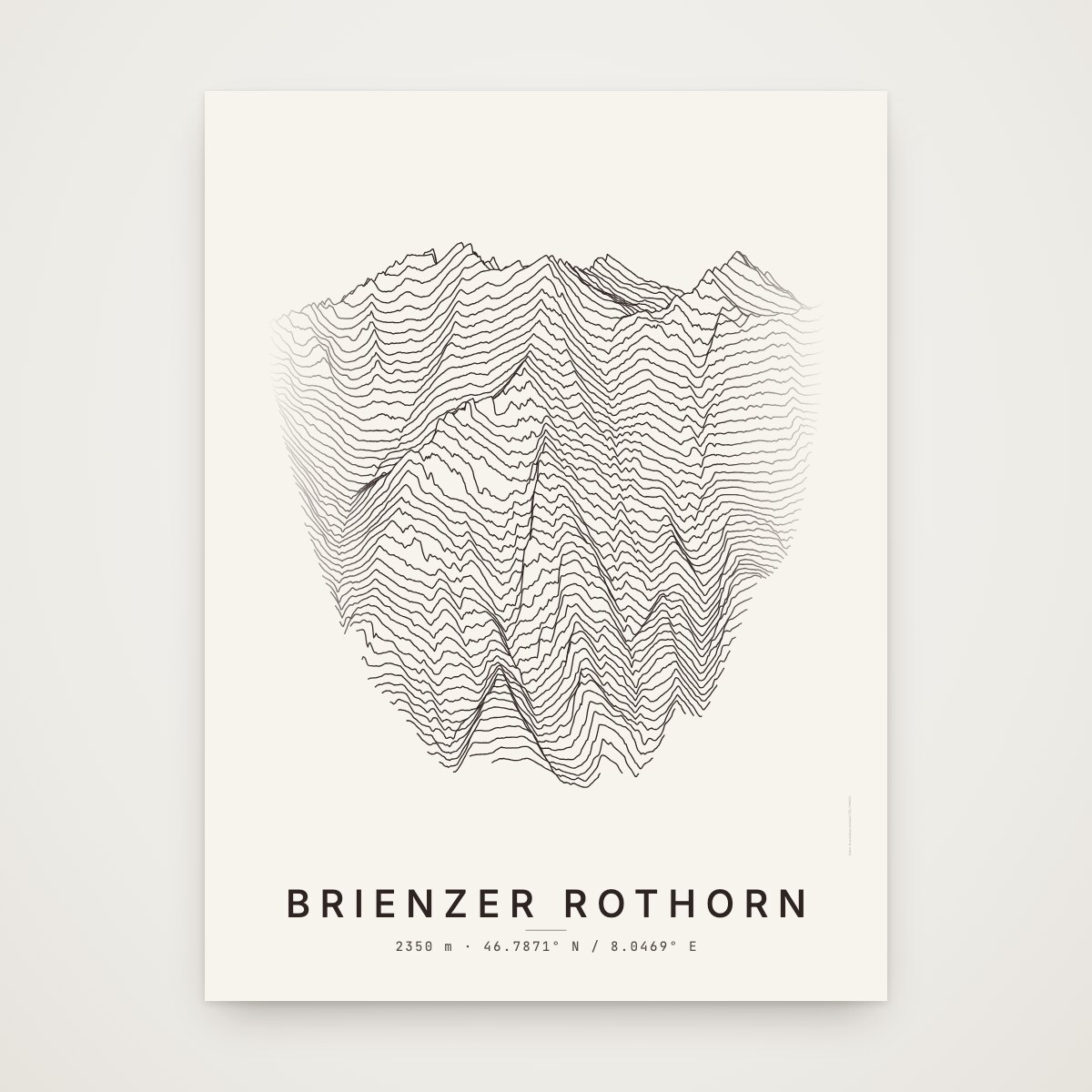 Brienzer Rothorn Poster ohne Rahmen an der Wand