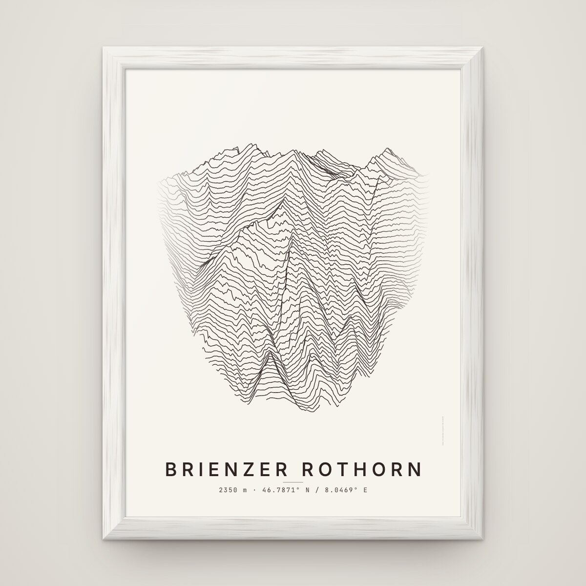 Brienzer Rothorn Poster im Rahmen Weiss an der Wand