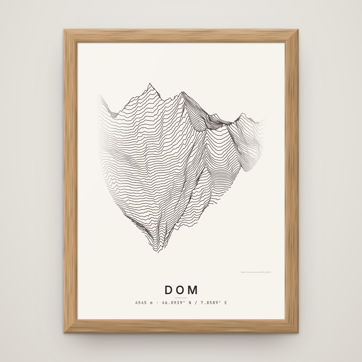 Dom Poster im Rahmen Eiche an der Wand