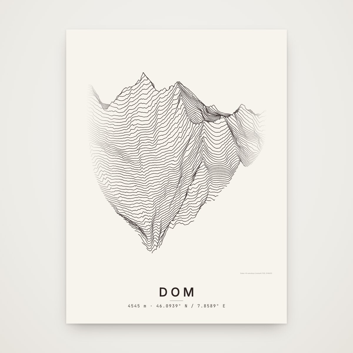 Dom Poster ohne Rahmen an der Wand