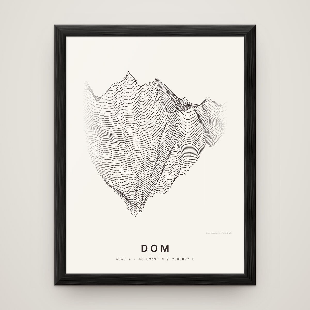 Dom Poster im Rahmen Schwarz an der Wand