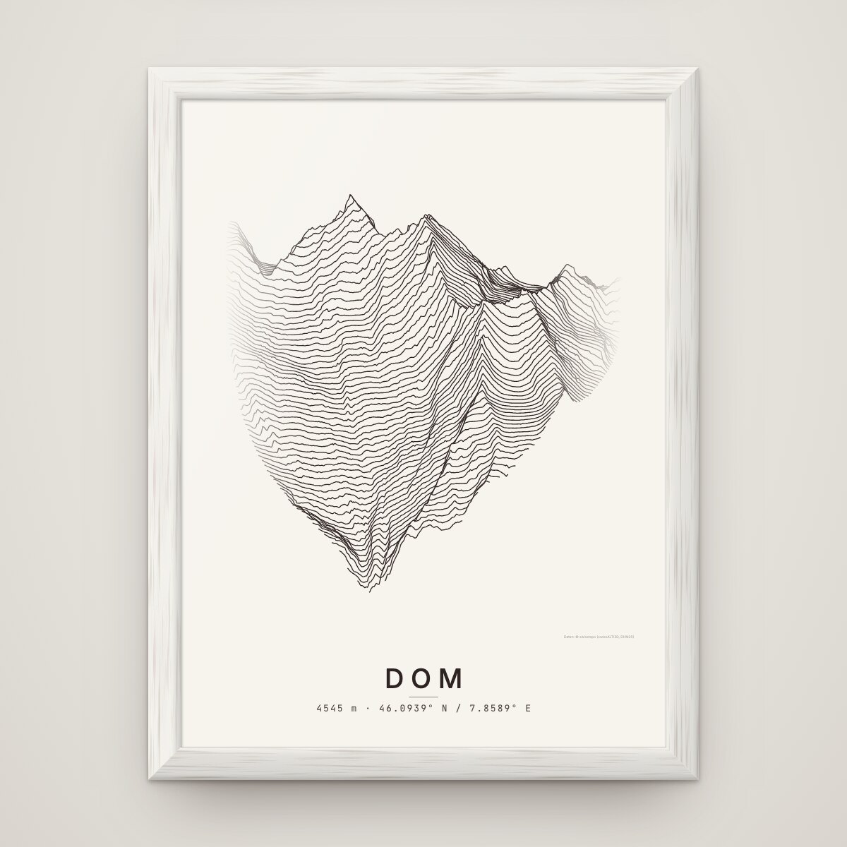 Dom Poster im Rahmen Weiss an der Wand