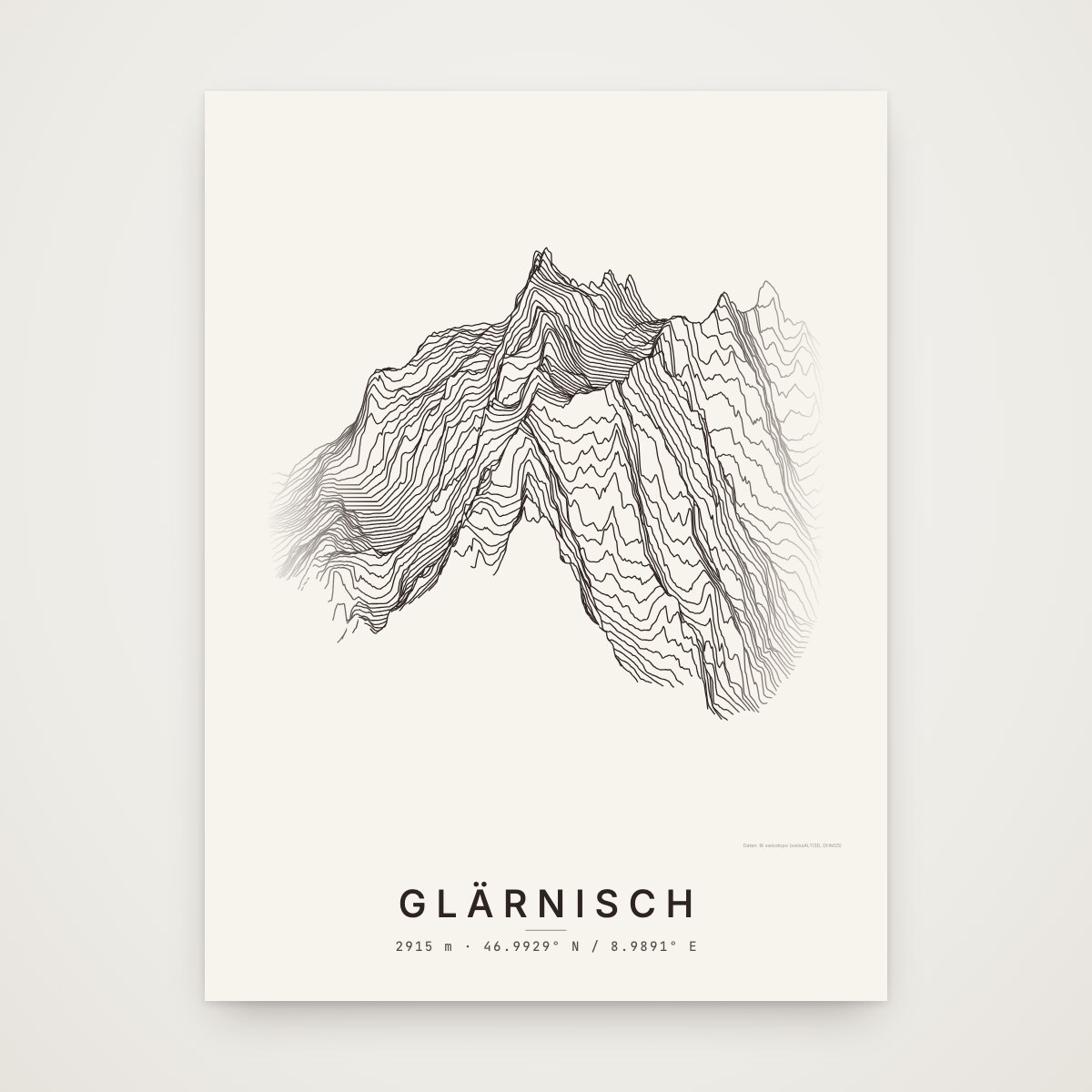Glärnisch Poster ohne Rahmen an der Wand