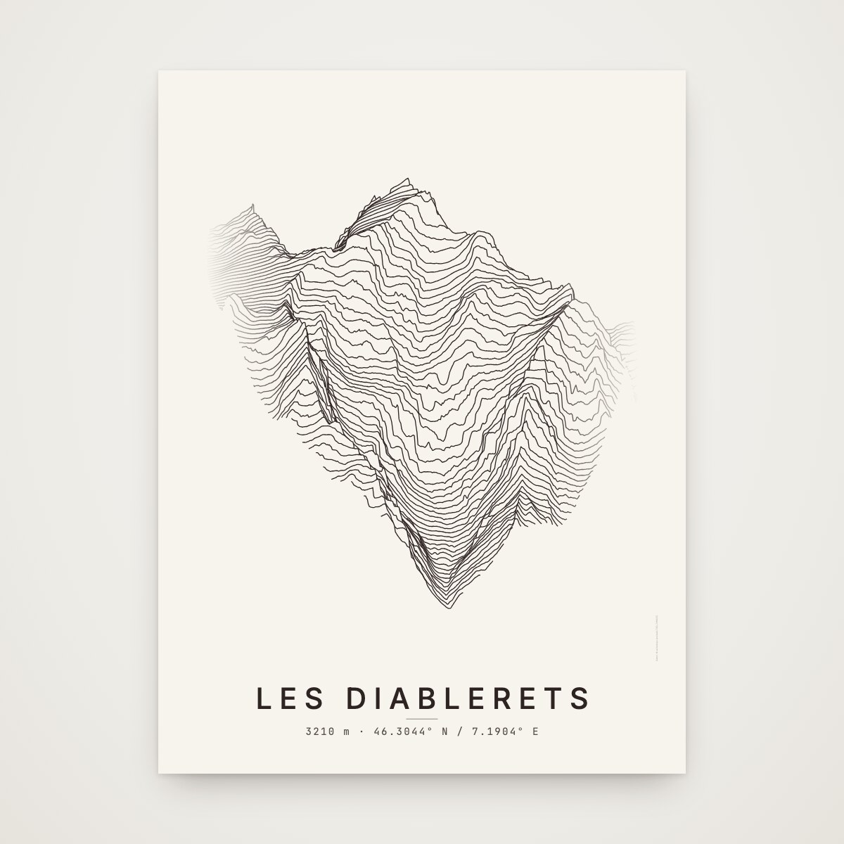 Les Diablerets Poster ohne Rahmen an der Wand
