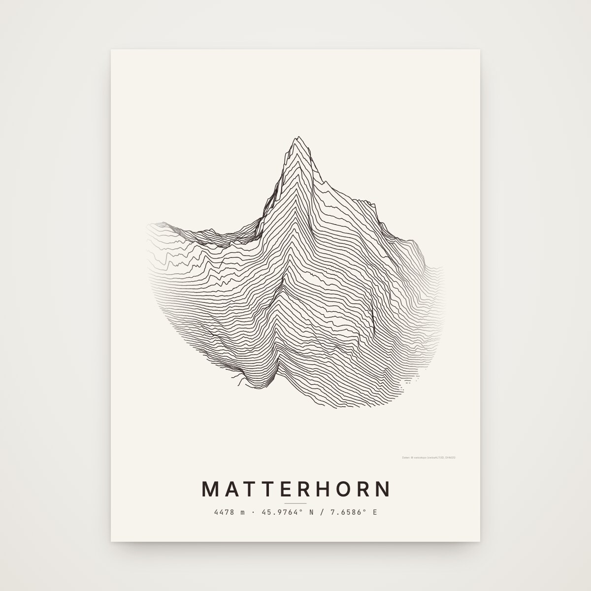 Matterhorn Poster ohne Rahmen an der Wand