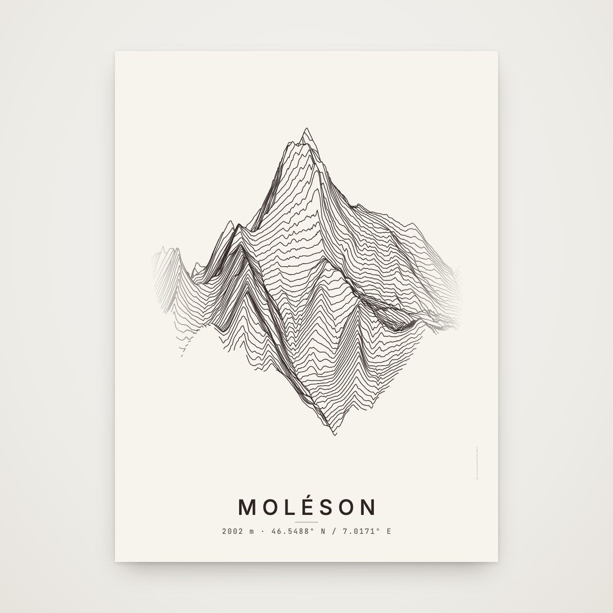 Moléson Poster ohne Rahmen an der Wand