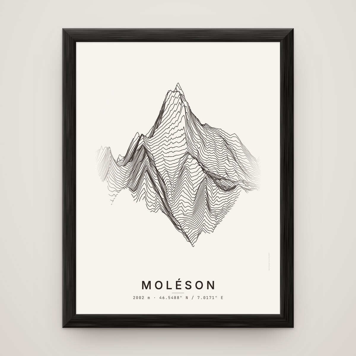 Moléson Poster im Rahmen Schwarz an der Wand