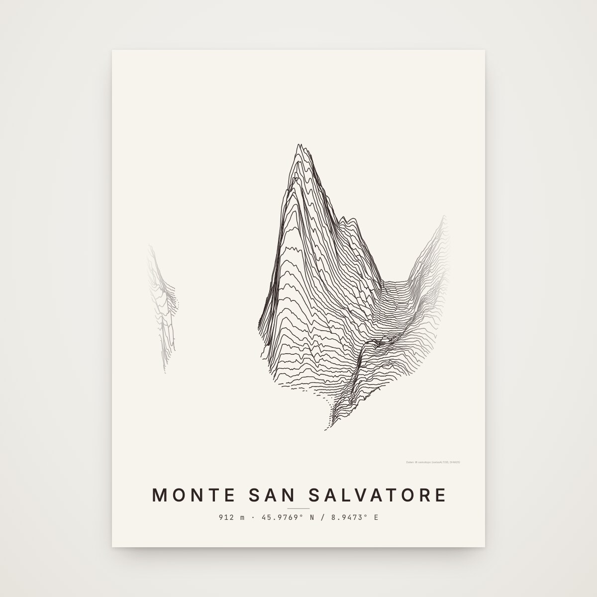 Monte San Salvatore Poster ohne Rahmen an der Wand