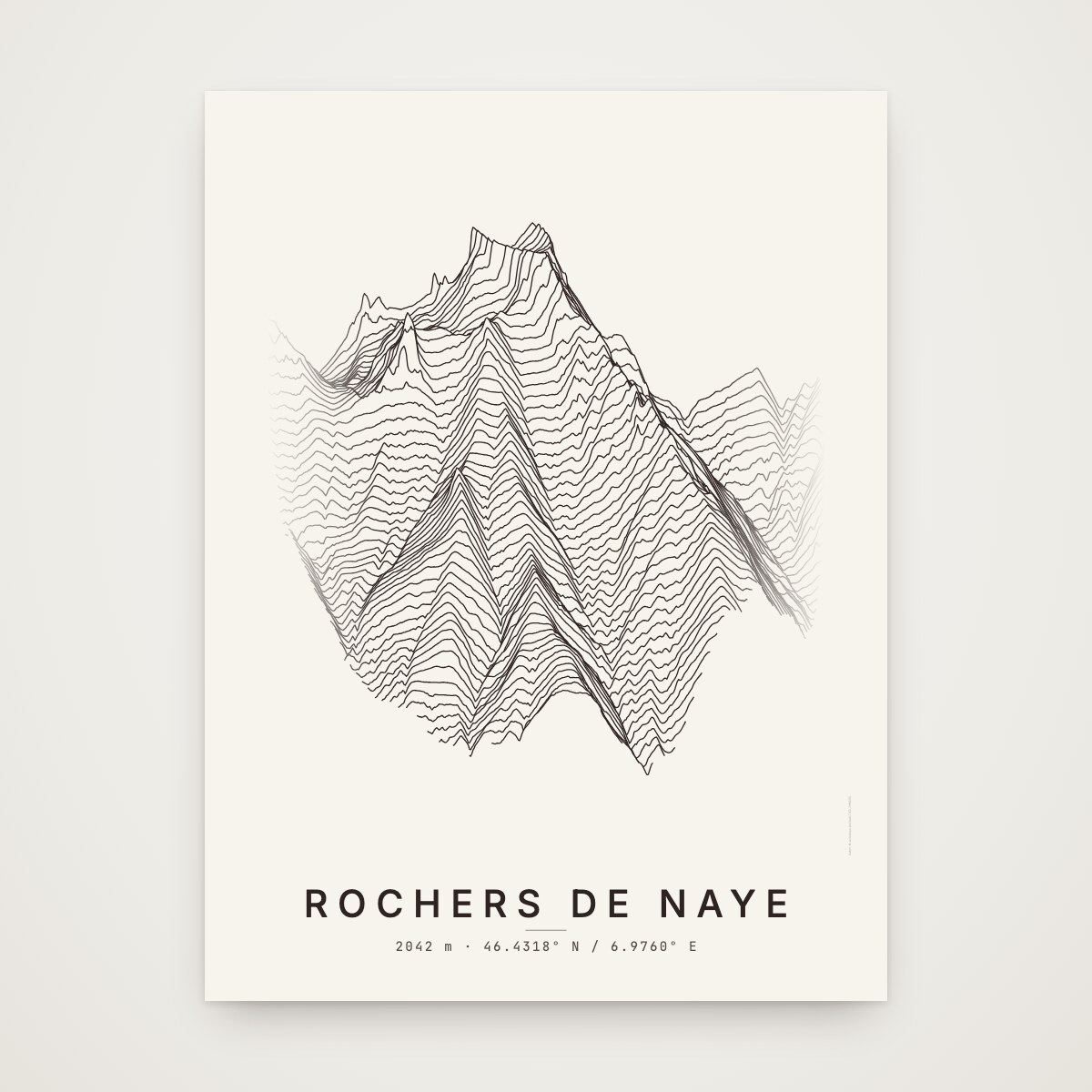 Rochers de Naye Poster ohne Rahmen an der Wand