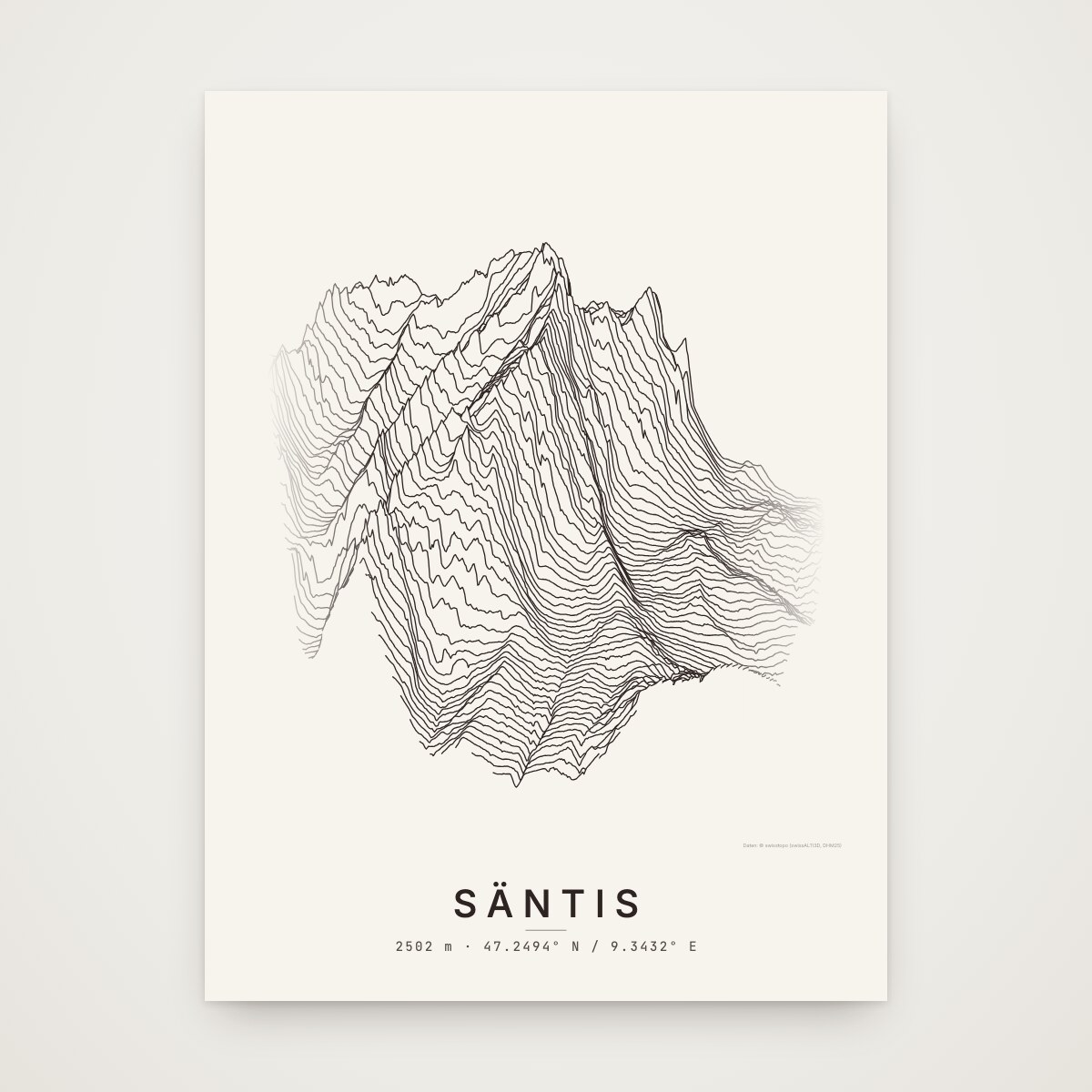 Säntis Poster ohne Rahmen an der Wand