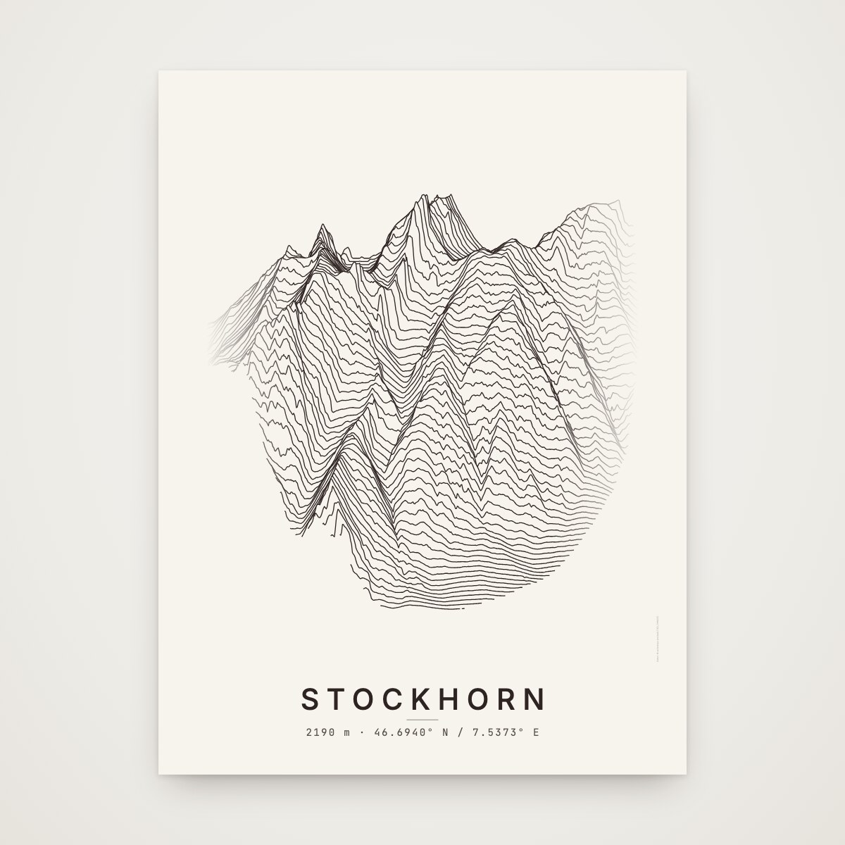 Stockhorn Poster ohne Rahmen an der Wand