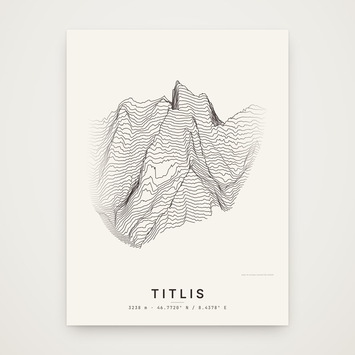 Titlis Poster ohne Rahmen an der Wand