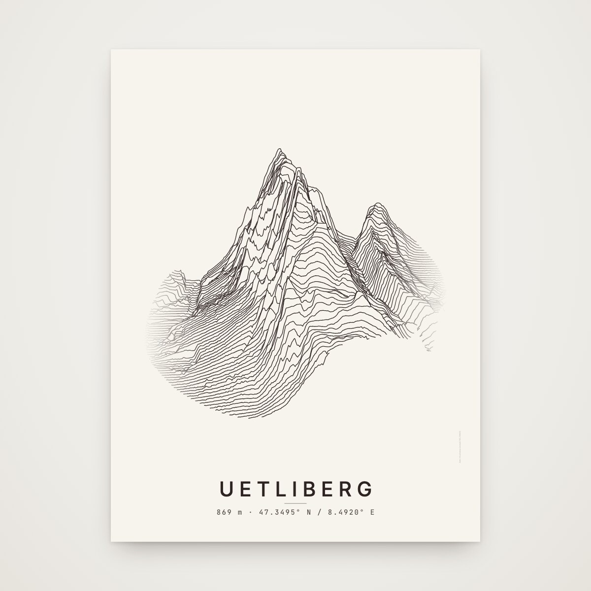 Uetliberg Poster ohne Rahmen an der Wand