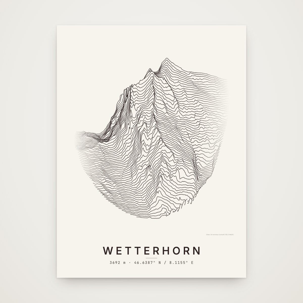 Wetterhorn Poster ohne Rahmen an der Wand