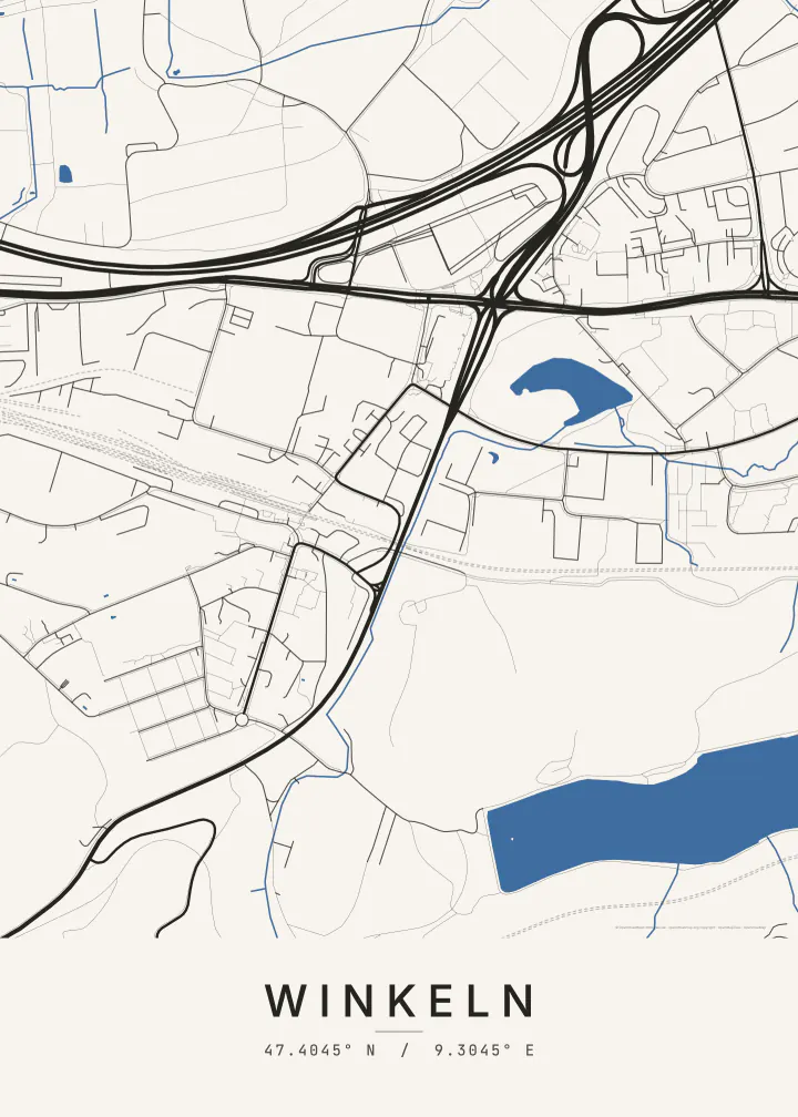 Kartenposter Winkeln, St. Gallen (Quartiergruppe Winkeln)